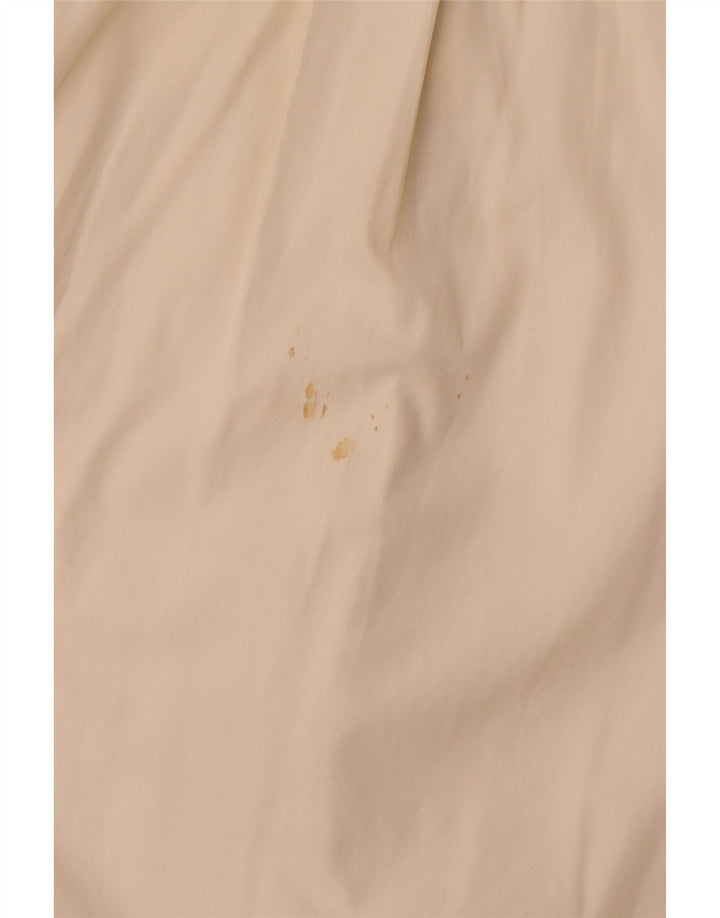 Γυναικείο αμάνικο στρατιωτικό πουκάμισο BURBERRY UK 14 Μεγάλο από λευκό βαμβακερό