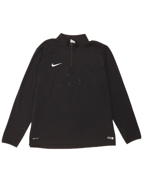 Ανδρική φόρμα πουλόβερ με φερμουάρ Nike Dri Fit Top 2XL Μαύρο πολυεστέρα