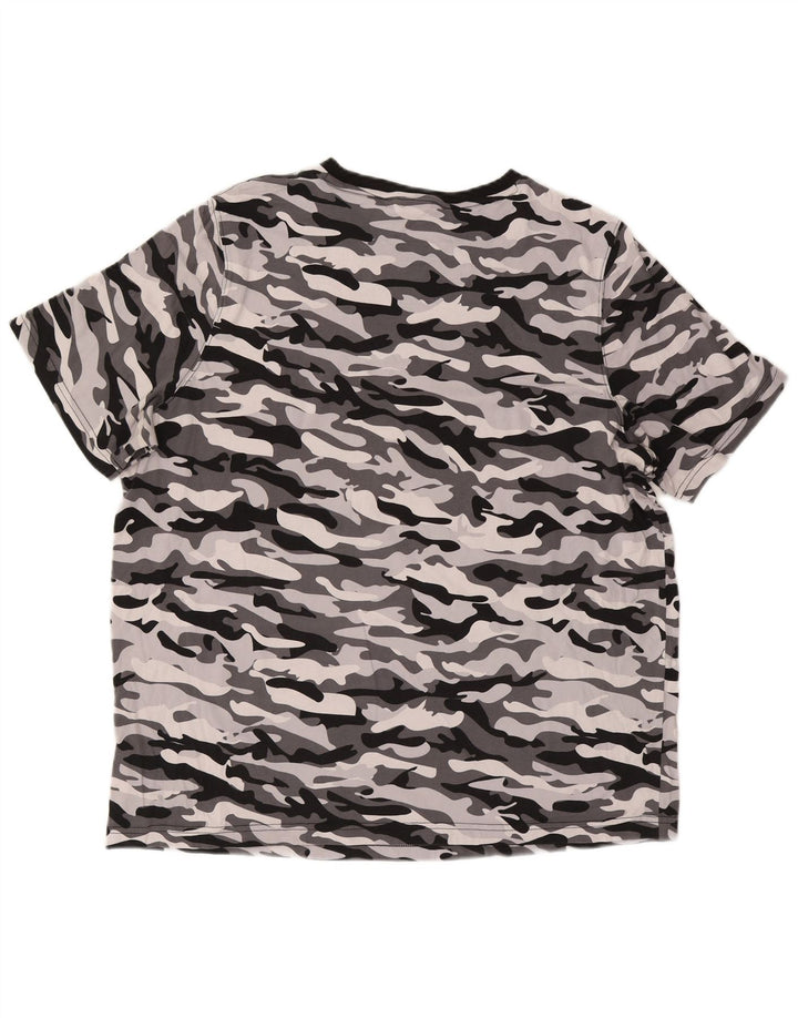 Ανδρικό T-Shirt PUMA Top 2XL Γκρι βαμβακερό καμουφλάζ