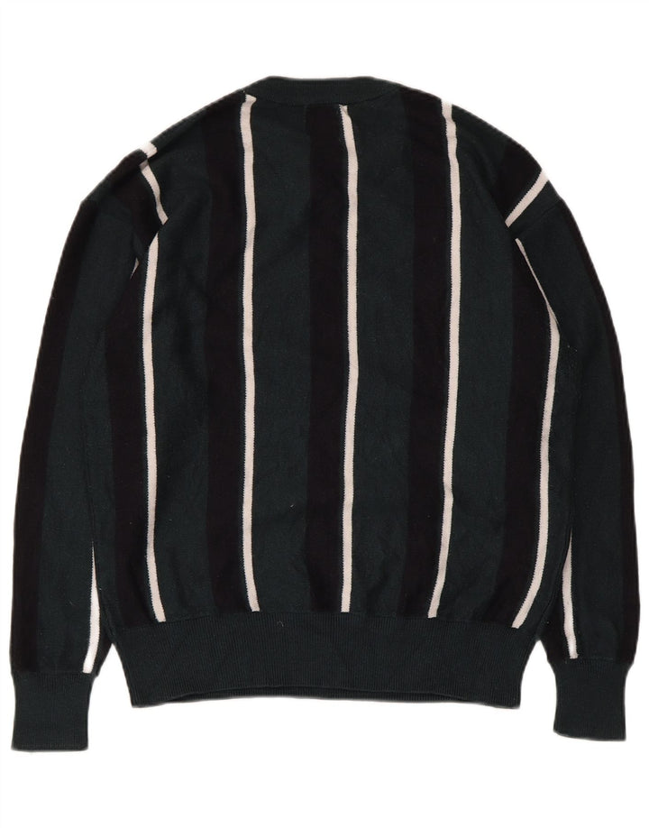 Ανδρικό πουλόβερ Zara Crew Neck Jumper Μεσαίο πράσινο ριγέ