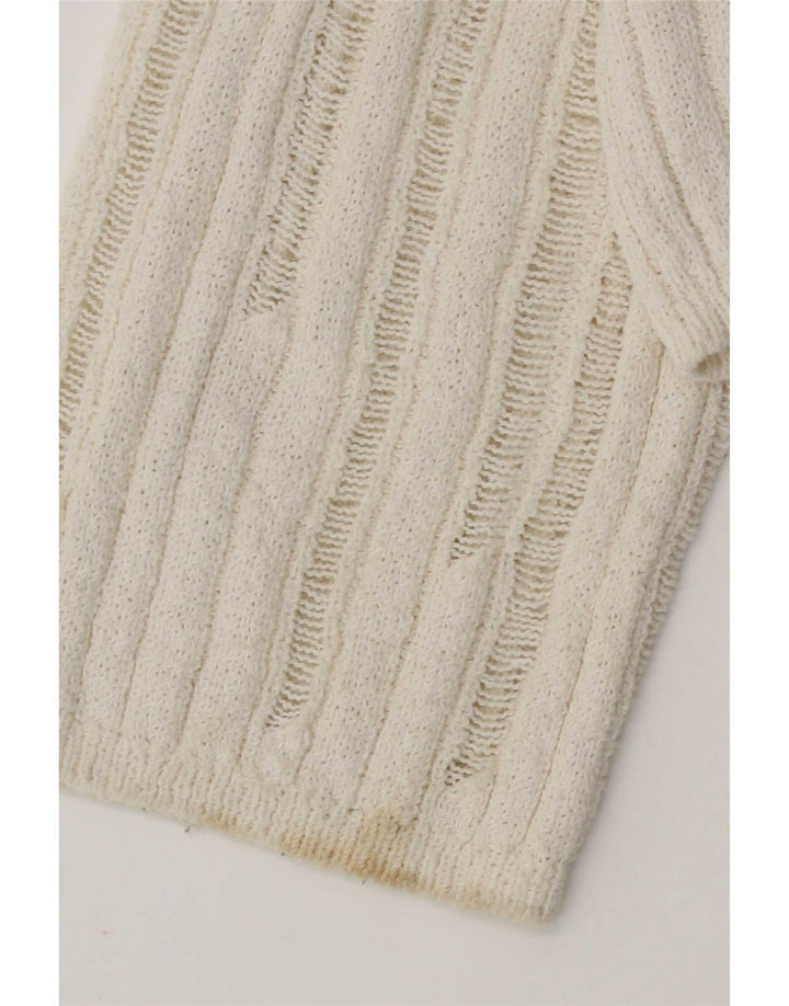 Zara Γυναικείο υπερμεγέθη Bolero Jumper UK 10 Small Off White