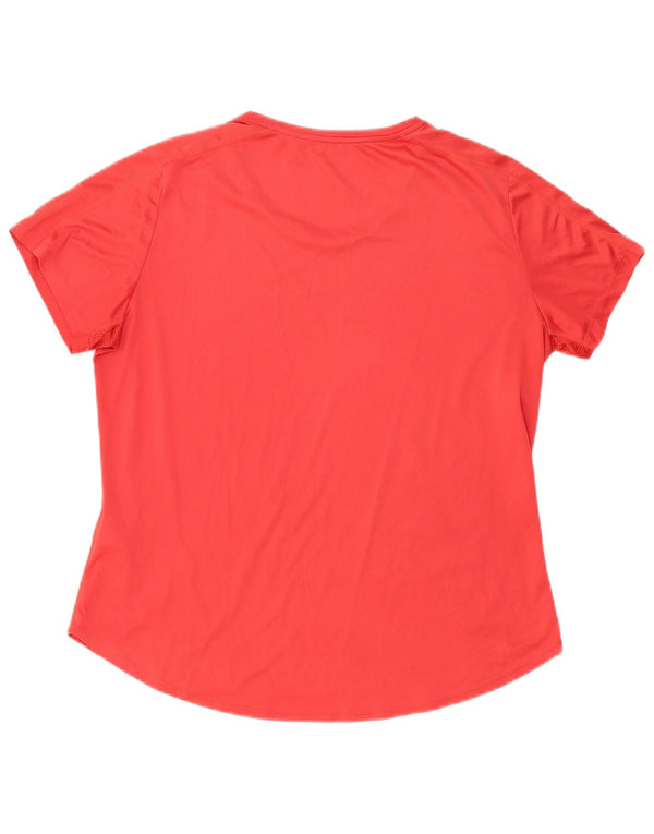 Adidas Γυναικείο T-Shirt Aeroready Graphic Top UK 20/22 XL Red Polyester