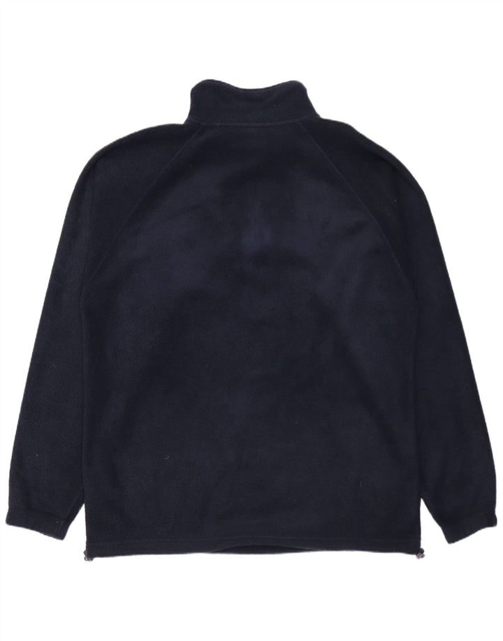 Kappa Ανδρικό φερμουάρ Fleece Jumper Μεγάλο Navy Blue Polyester