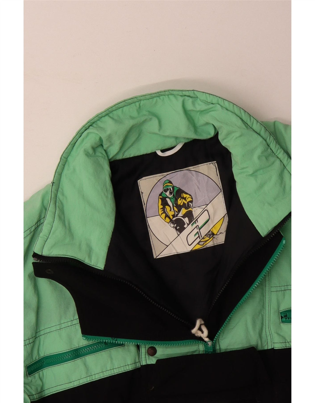 Ανδρική φόρμα σκι VINTAGE Μεγάλη Τυρκουάζ Χρώμα Πολυαμίδη