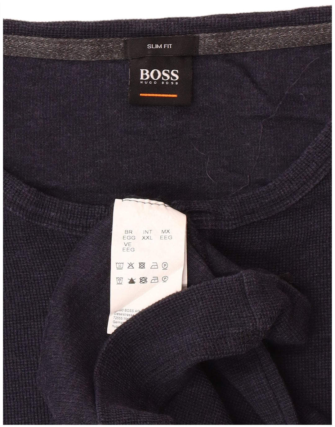 Ανδρικό HUGO BOSS Slim Fit Μακρυμάνικο 2XL Βαμβακερό Navy Blue