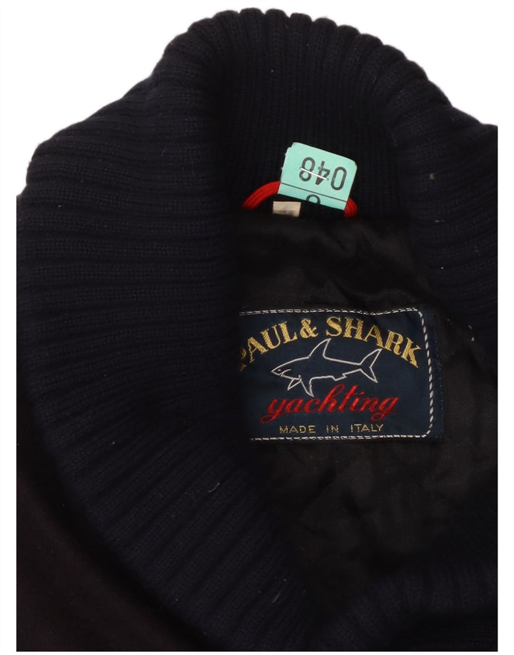 PAUL & SHARK Ανδρικό Πανωφόρι Yachting UK 40 Large Black Wool