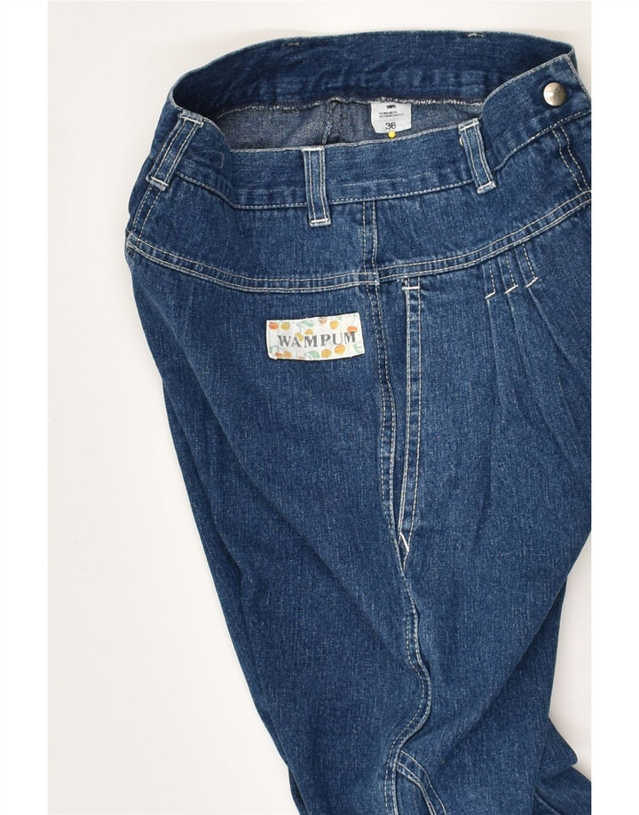 WAMPUM Womens Tapered Jeans IT 38 XS W24 L28  Navy Blue Cotton | Vintage Wampum | Thrift | Second-Hand Wampum | Used Clothing | Messina Hembry 