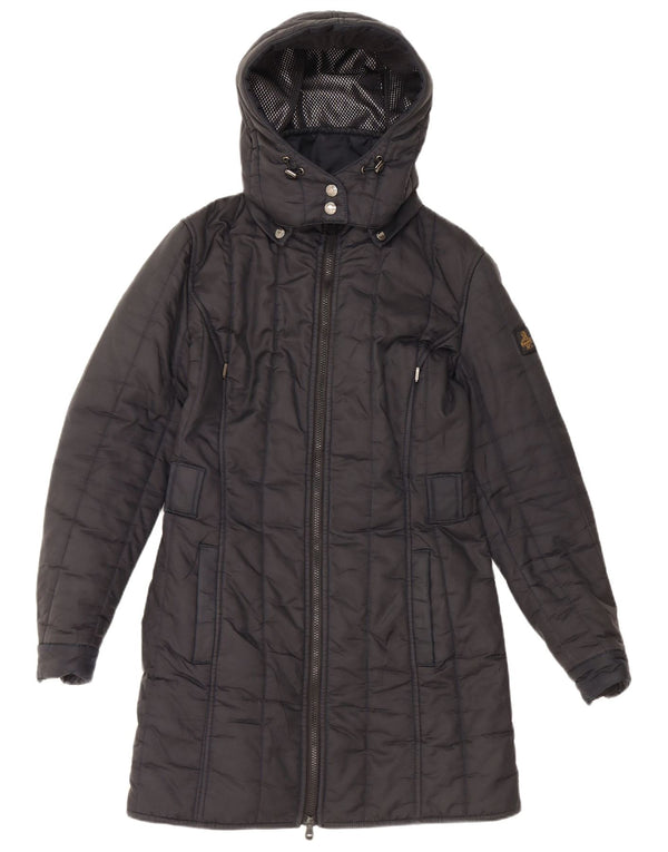 REFRIGIWEAR Γυναικείο παλτό με κουκούλα UK 14 Medium Navy Blue Polyamide