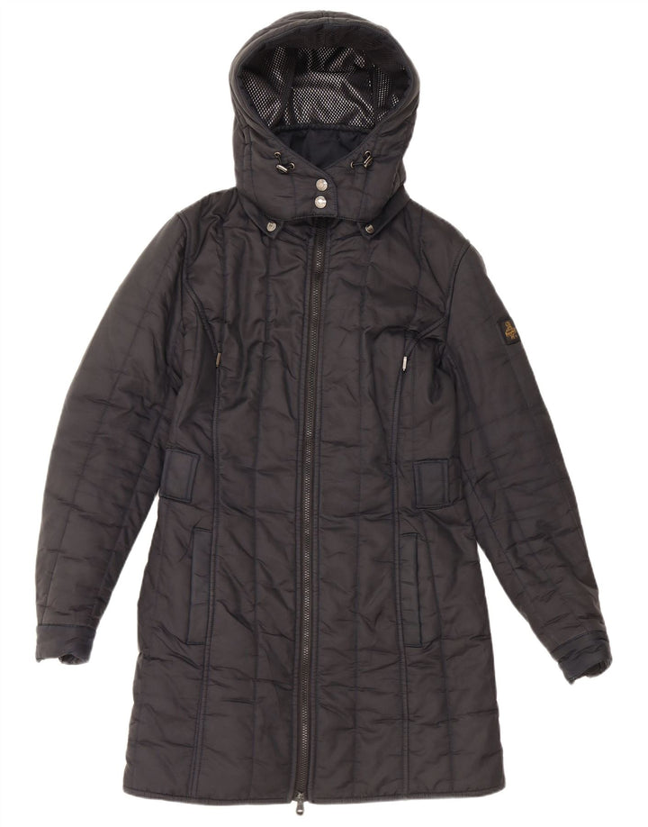 REFRIGIWEAR Γυναικείο παλτό με κουκούλα UK 14 Medium Navy Blue Polyamide