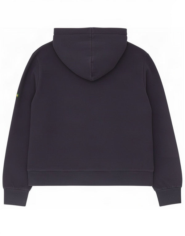 Superdry Γυναικείο Γραφικό Hoodie Jumper UK 14 Large Navy Blue βαμβακερό