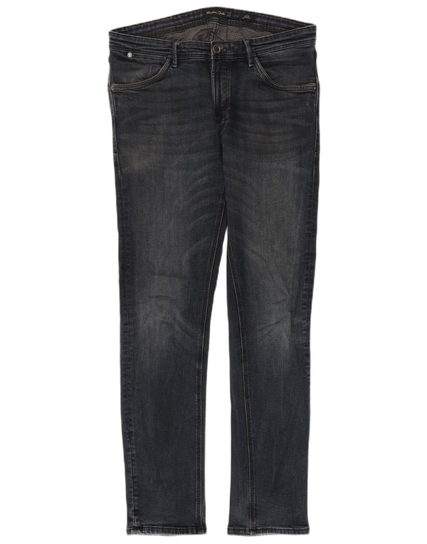 Massimo Dutti Ανδρικό Slim Jeans EU 42 Large W32 L32 Navy Blue Cotton