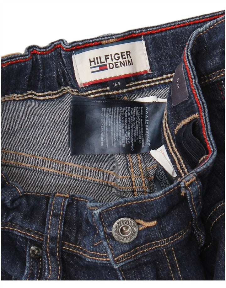 TOMMY HILFIGER Boys Slim Jeans 13-14 ετών W26 L29 Μπλε βαμβακερό