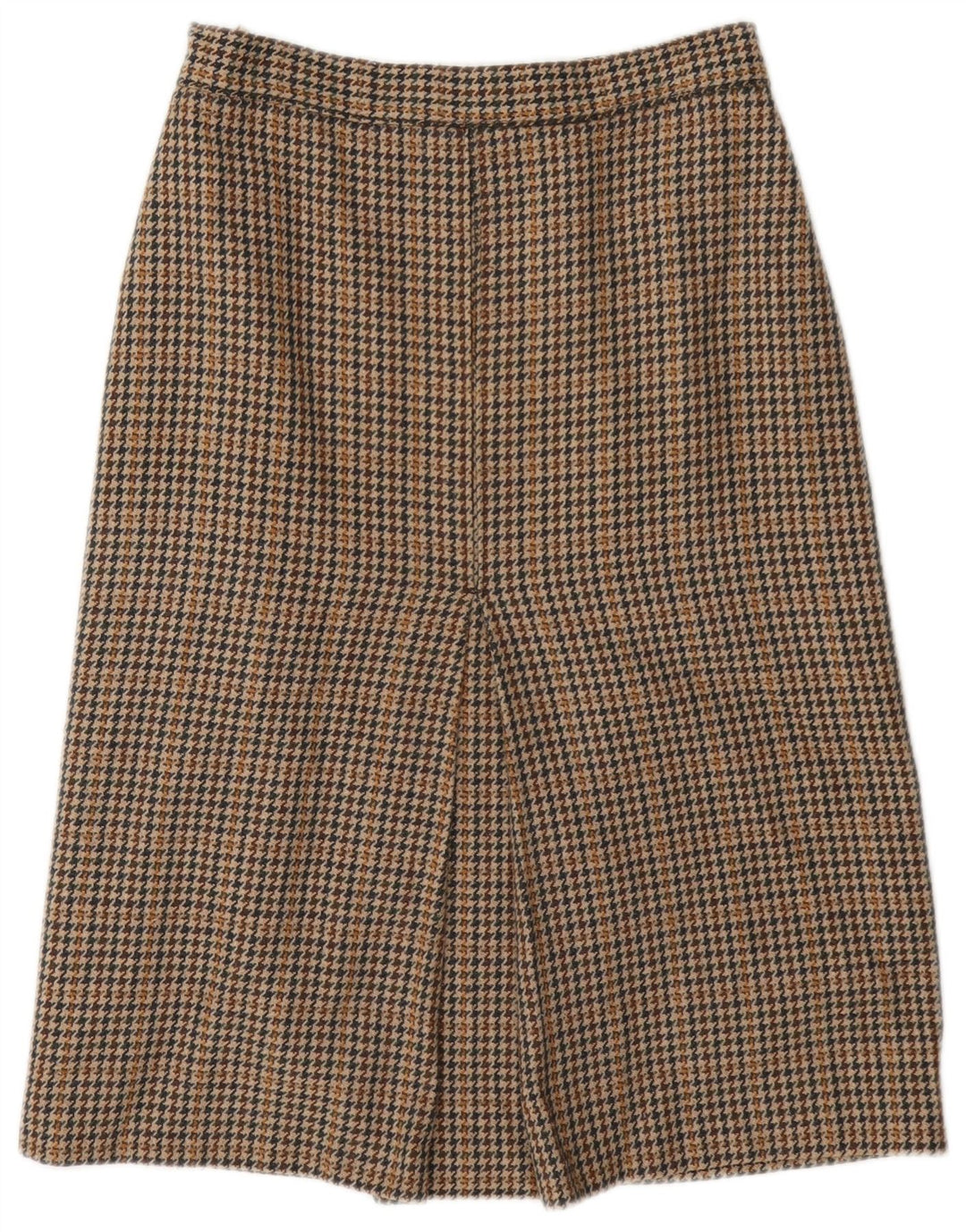 Vintage γυναικεία φούστα σε γραμμή Α W26 Small Brown Houndstooth