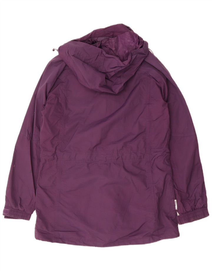 Mountain Warehouse Γυναικείο μπουφάν βροχής με κουκούλα UK 12 Medium Purple Nylon