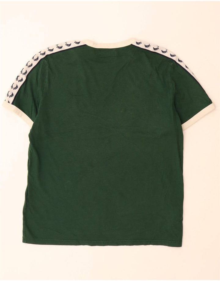 FRED PERRY Ανδρικό T-Shirt με γραφικό μπλουζάκι με μεγάλο πράσινο χρώμα βαμβακερό