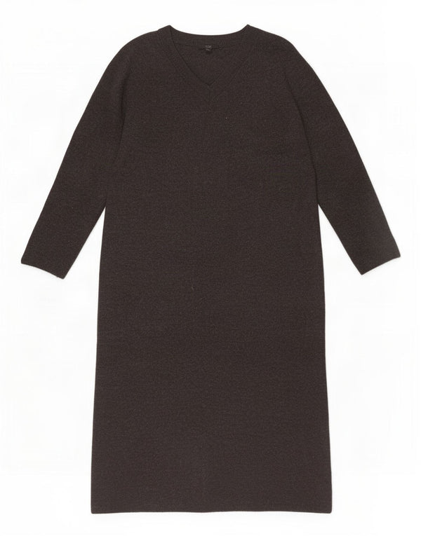 Γυναικείο μακρυμάνικο φόρεμα Cos UK 14 Medium Grey Wool