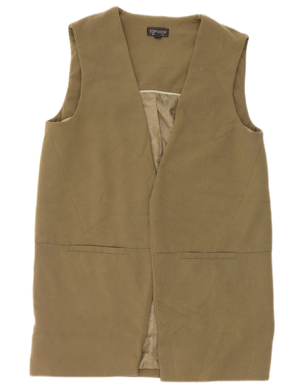 Topshop Γυναικείο Γιλέκο Longline UK 12 Medium Khaki