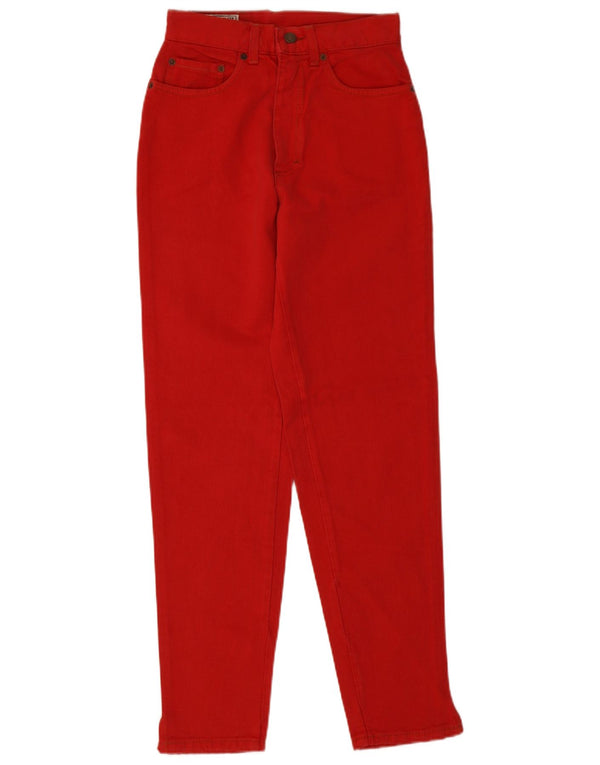 Casucci Γυναικείο Ψηλόμεσο Casual Παντελόνι IT 42 Medium W24 L29 Κόκκινο βαμβακερό