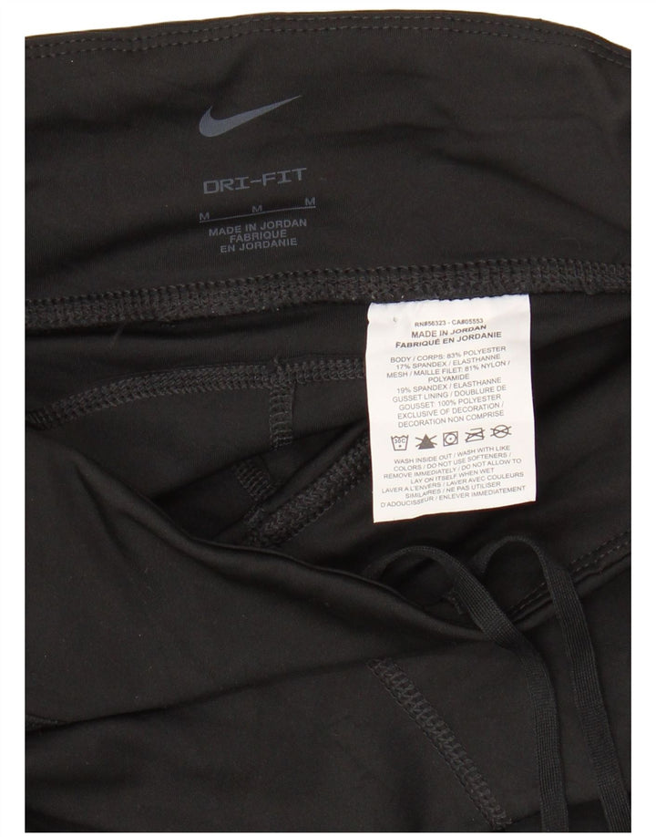Γυναικείο κολάν NIKE Dri Fit Crop UK 12 μεσαίο μαύρο πολυεστέρα