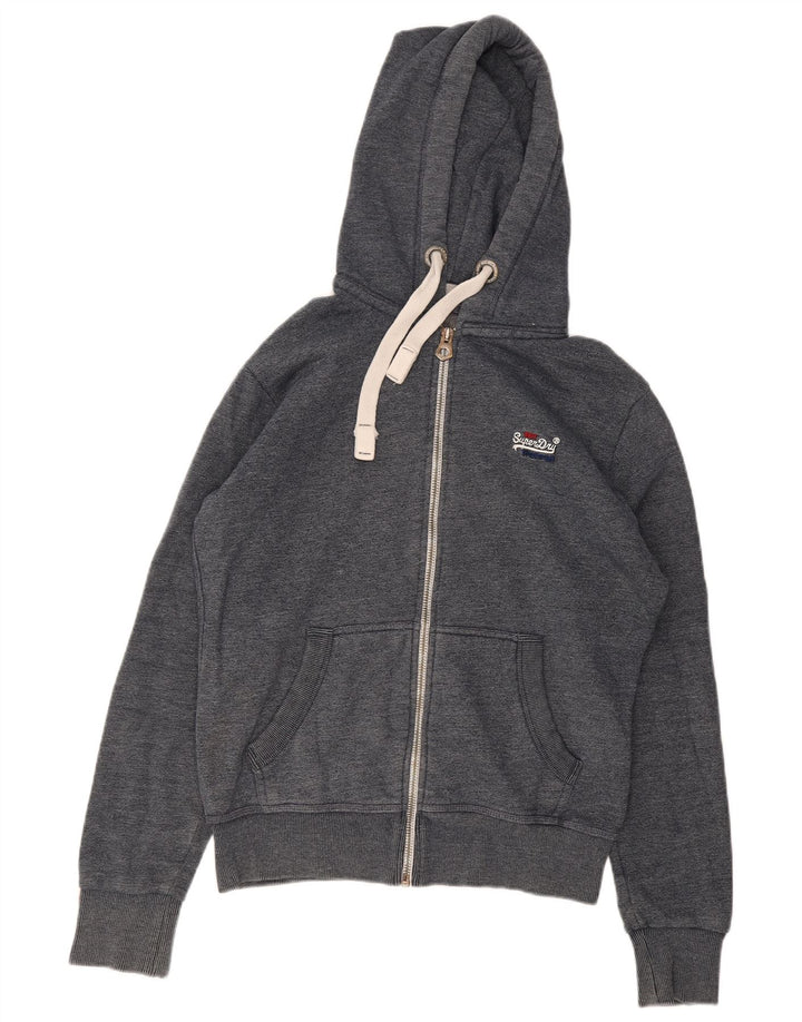 Ανδρικό πουλόβερ με κουκούλα με φερμουάρ Superdry Βαμβακερό μεσαίο γκρι