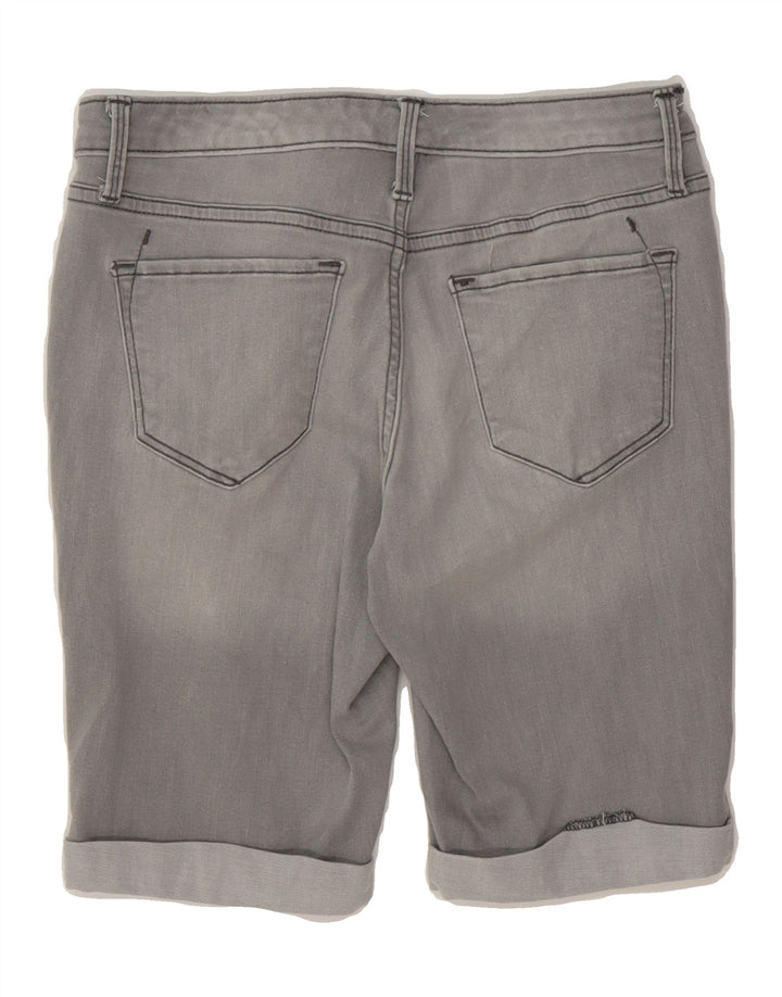 MOSSIMO Womens Mid Rise Bermuda Denim Shorts US 4 Small W27  Grey Vintage Mossimo and Second-Hand Mossimo from Messina Hembry 