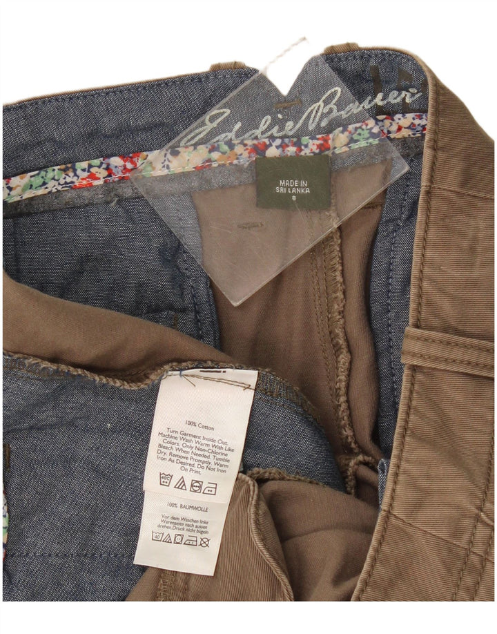 Eddie Bauer Γυναικείο παντελόνι Capri US 8 Medium W34 L23 Beige βαμβακερό