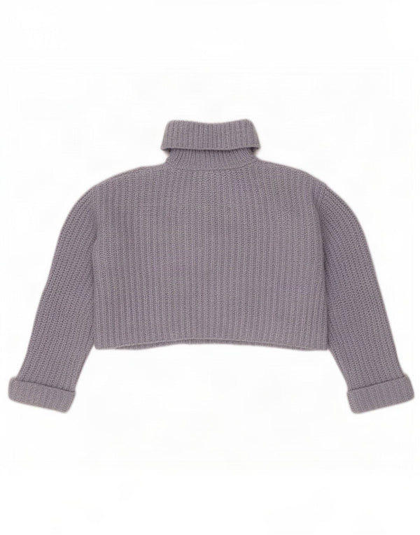 Zara Girls Crop Roll Neck Jumper πουλόβερ 11-12 ετών Navy Blue