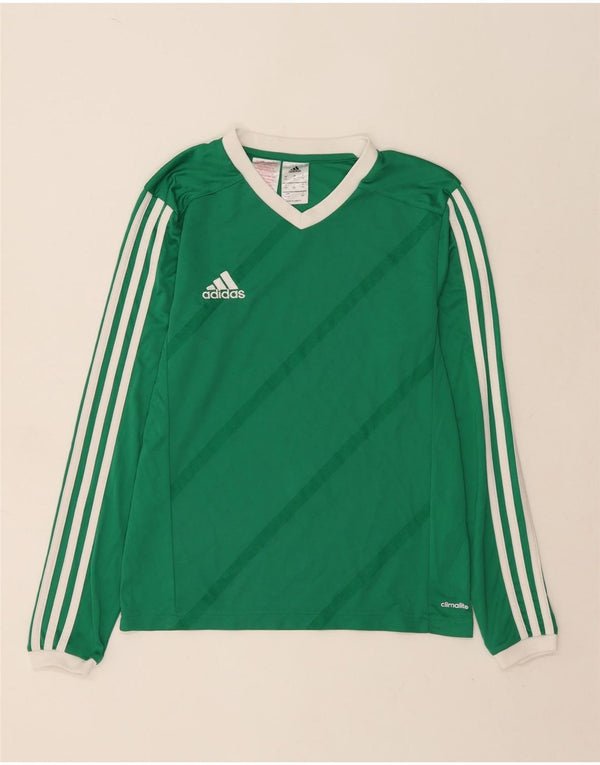 Adidas Boys Climalite Top Μακρύ μανίκι 13-14 ετών XL Πράσινο
