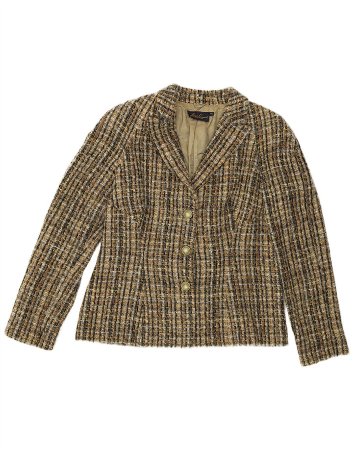 Luisa Spagnoli Γυναικείο τζάκετ με 3 κουμπιά σακάκι IT 46 Μεγάλο χακί μαλλί