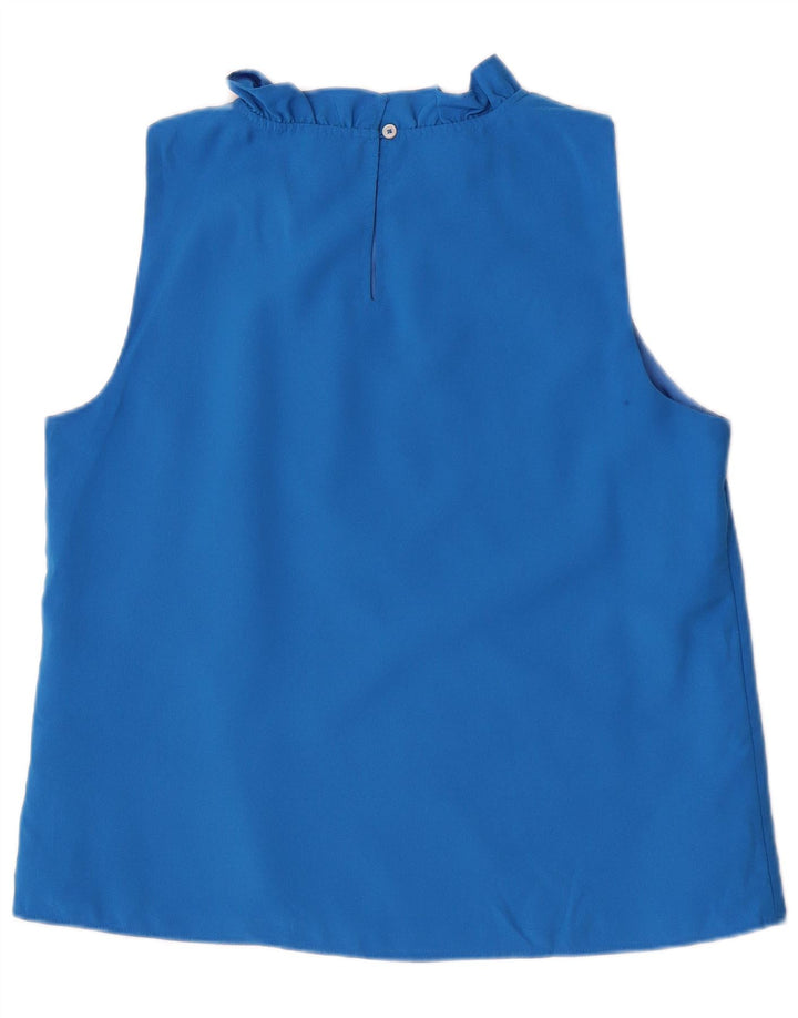 J. Crew Γυναικεία Αμάνικη Μπλούζα Τοπ UK 14 Medium Blue Polyester