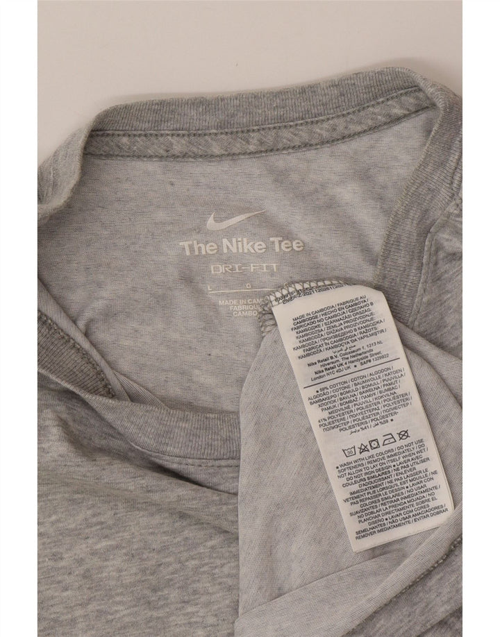 Ανδρικό μπλουζάκι NIKE Dri Fit Top μεγάλο γκρι βαμβακερό