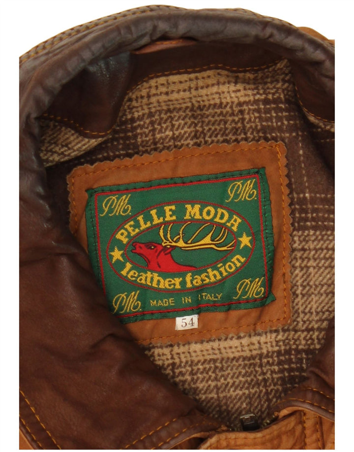 Ανδρικό Suede Jacket Pelle Moda IT 54 2XL Καφέ Δερμάτινο
