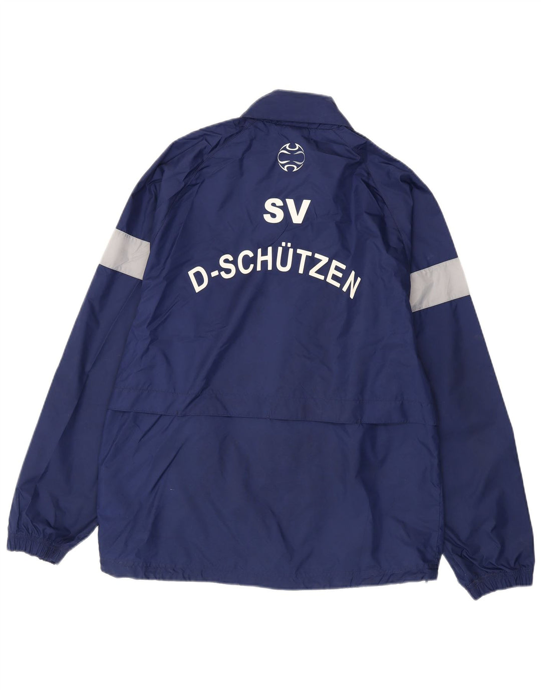 Adidas Ανδρικό γραφικό μπουφάν βροχής UK 38/40 Medium Navy Blue Colorblock
