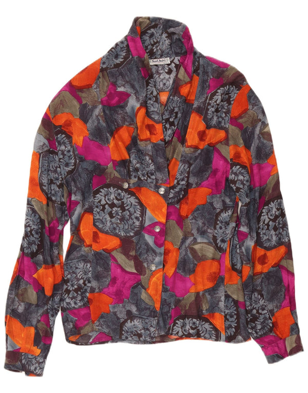 Saint Andrews Γυναικείο πουκάμισο Μπλούζα UK 14 Μεσαία Πολύχρωμη Φλοράλ Βισκόζη