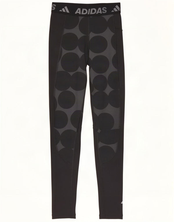 Γυναικεία Adidas Marimekko γραφικά κολάν UK 8/10 Small Black Pot