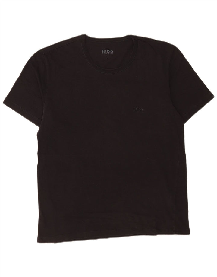Ανδρικό T-Shirt Hugo Boss Top μεγάλο μαύρο βαμβακερό