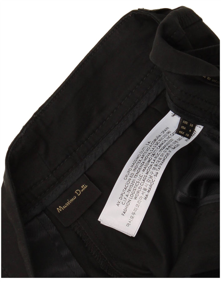 MASSIMO DUTTI Γυναικείο παντελόνι Chino με φαρδιά εφαρμογή EU 38 Small W28 L26 Μαύρο