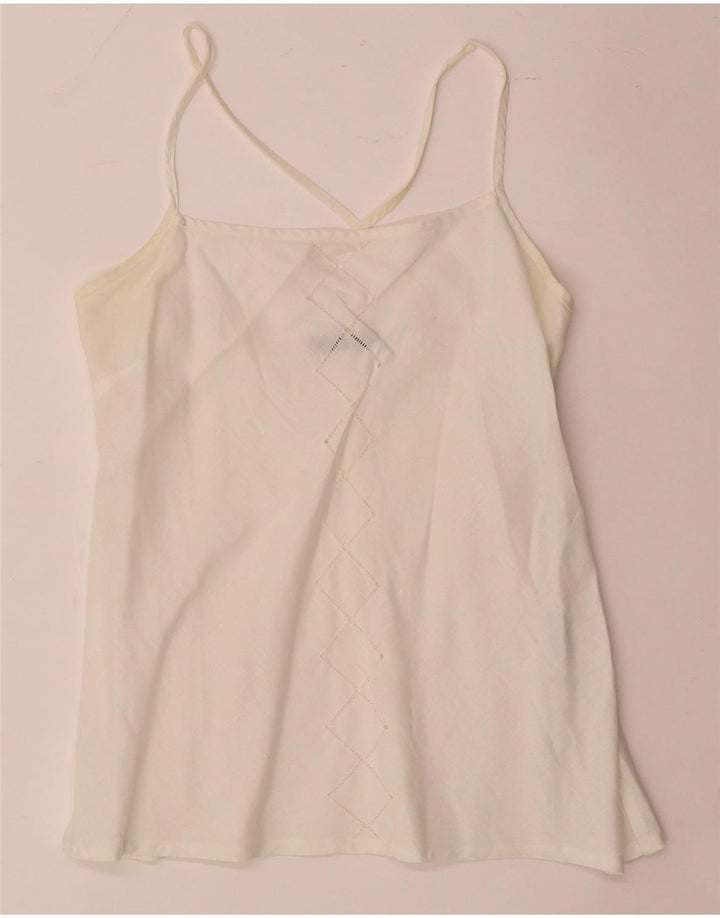 Sara Glenzer Γυναικεία Cami Top IT 46 Λευκό Λευκό Λευκό