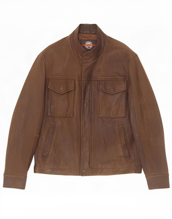 Dallas Ανδρικό Δερμάτινο Μπουφάν IT 50 Large Brown