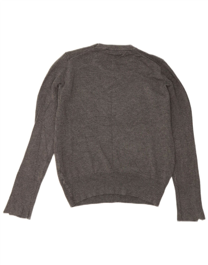 Zara Γυναικείο πουλόβερ με λαιμόκοψη UK 12 Medium Grey