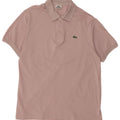 Ανδρικό πουκάμισο Polo Lacoste, Μέγεθος 4, Μεσαίο Ροζ Βαμβακερό