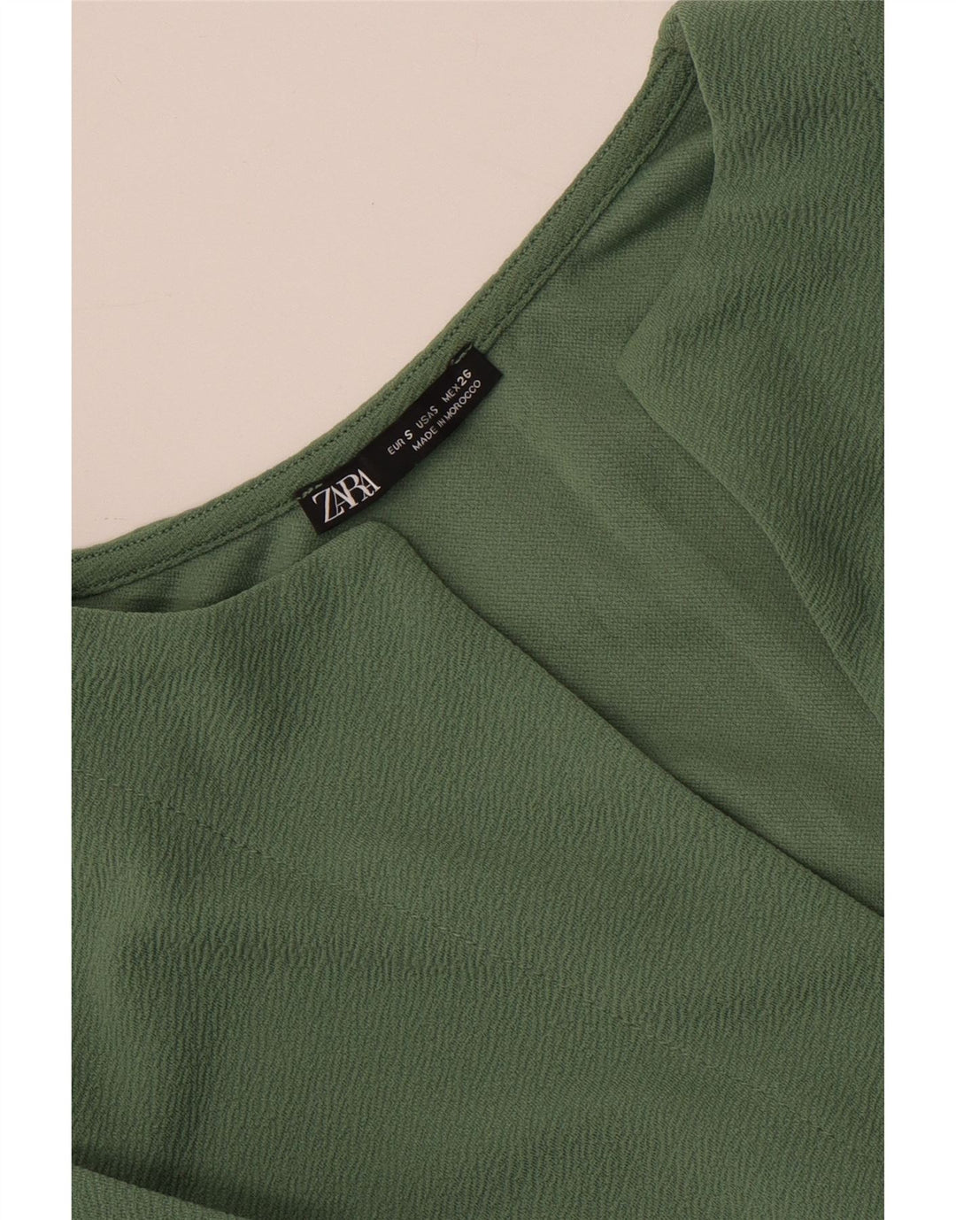 Zara Γυναικείο φόρεμα με μανίκια 3/4 Oversized Shift UK 10 Small Green