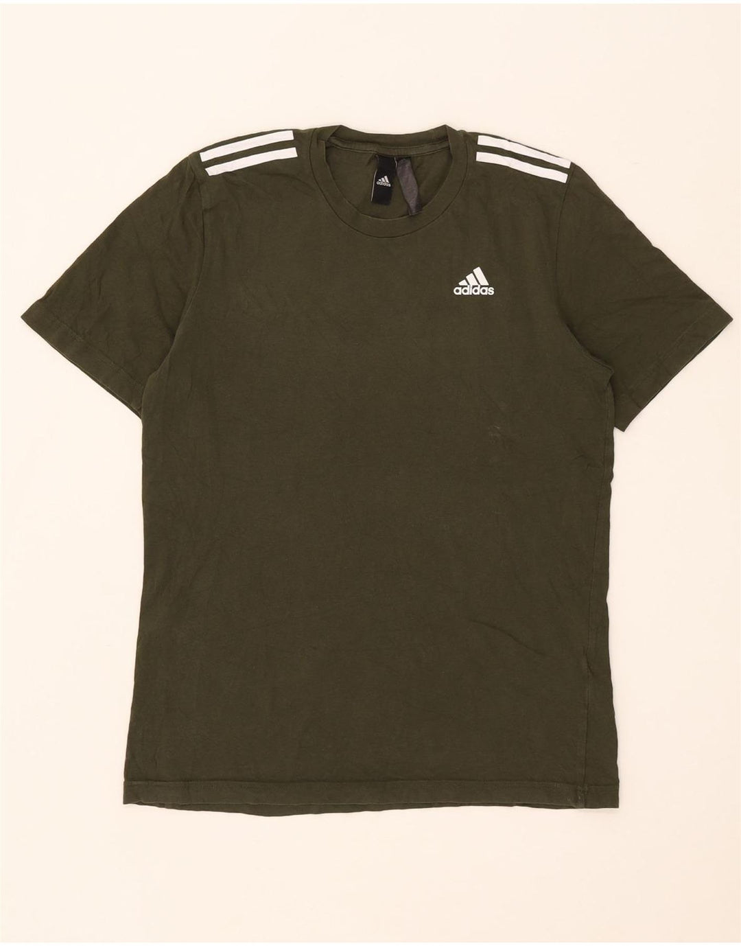 Ανδρικό T-Shirt Adidas Top Μικρό Χακί Βαμβακερό