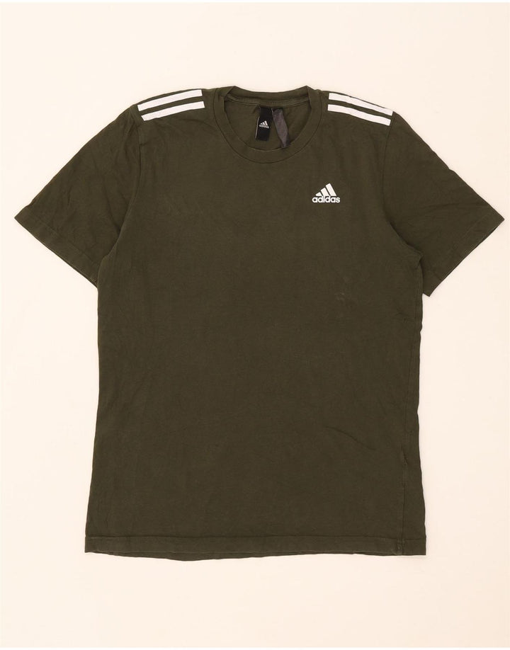 Ανδρικό T-Shirt Adidas Top Μικρό Χακί Βαμβακερό
