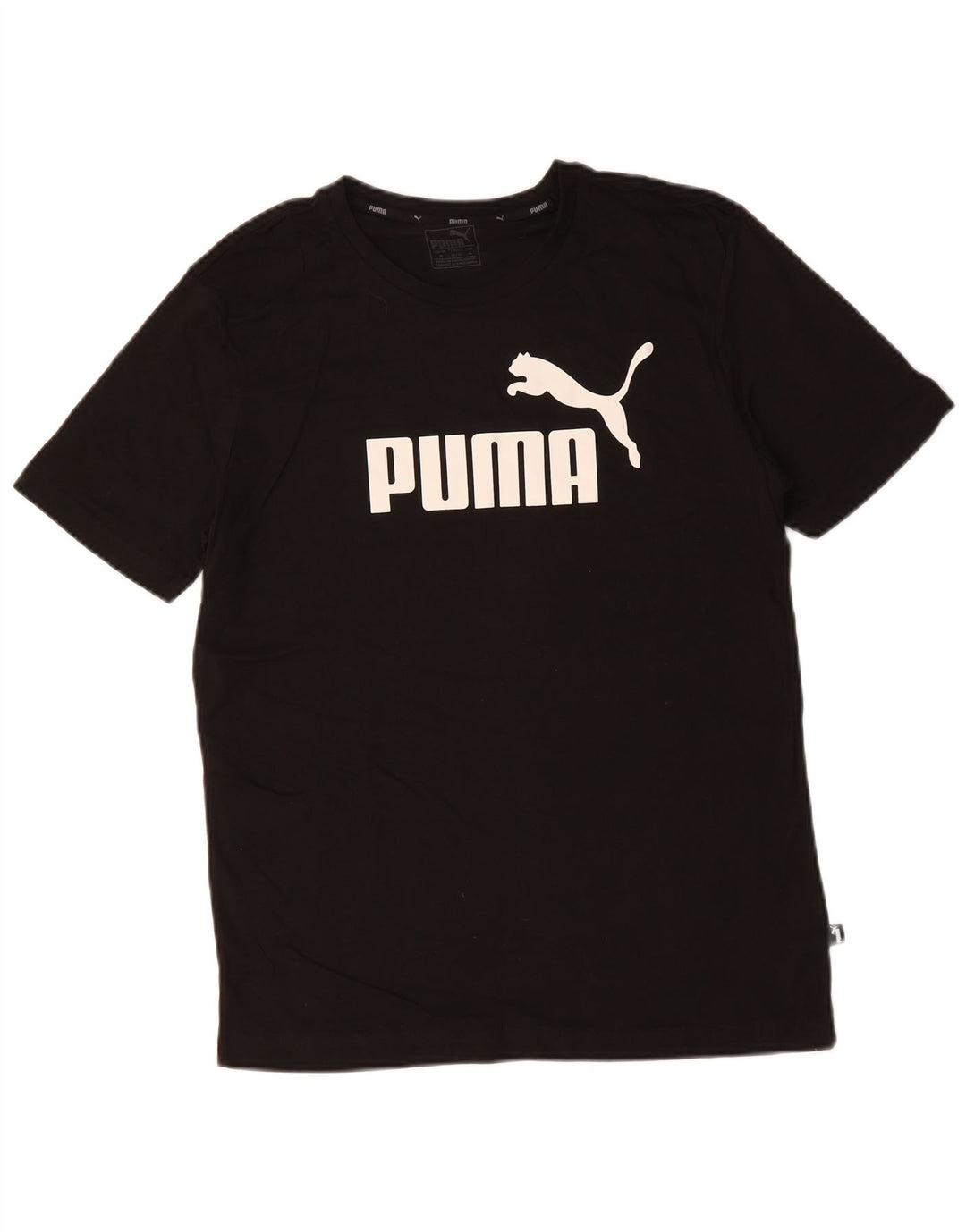 Ανδρικό γραφικό μπλουζάκι PUMA, μεσαίο μαύρο βαμβακερό