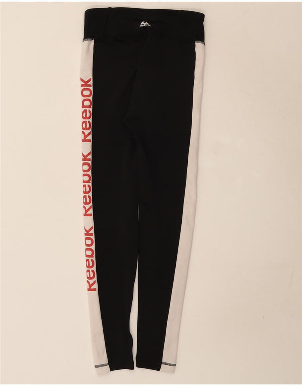 Γυναικεία γραφικά κολάν Reebok UK 8/ 10 Small Black Colourblock
