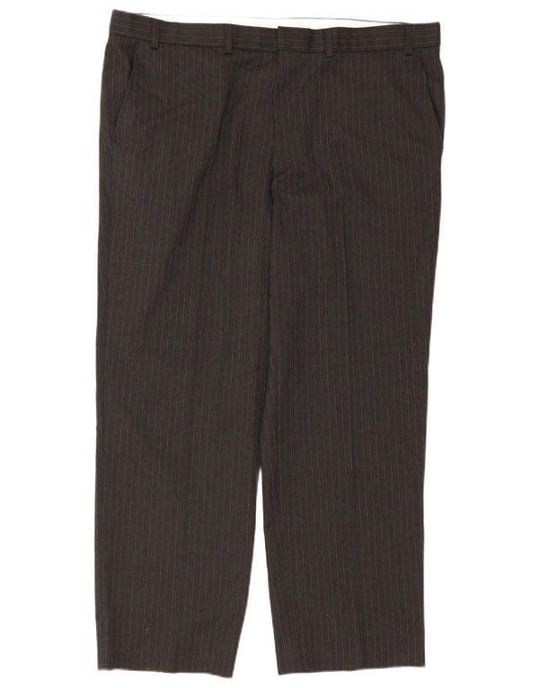 Ανδρικό ίσιο παντελόνι Chino Marks & Spencer W40 L29 Grey Pinstripe