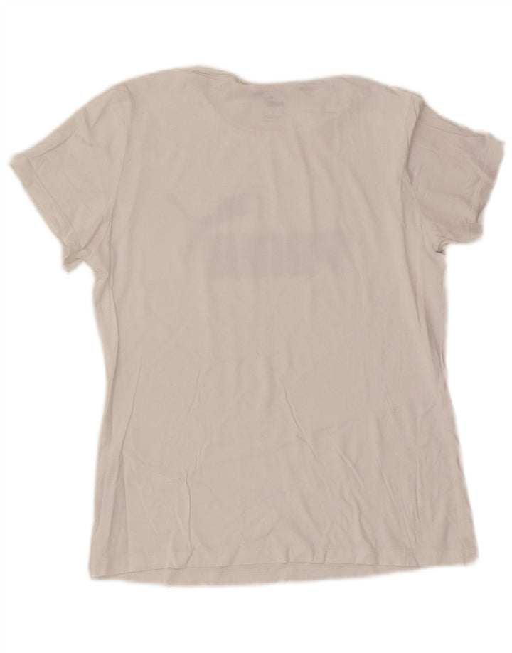Γυναικείο γραφικό T-Shirt Puma Top UK 12 Medium White