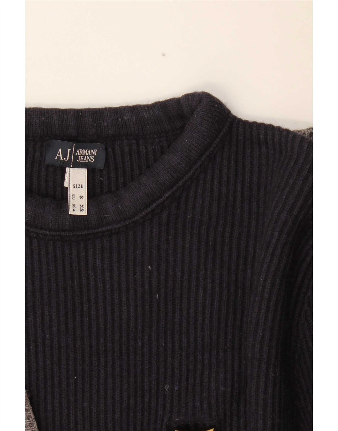 Armani Jeans Ανδρικό πουλόβερ με λαιμόκοψη, Μικρό πολύχρωμο Colourblock