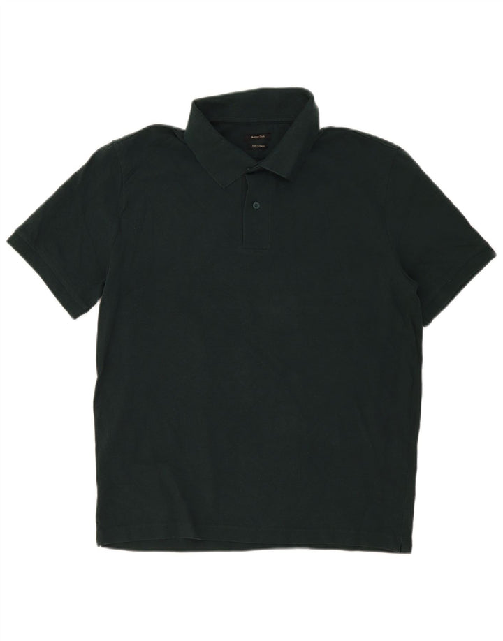 Massimo Dutti Ανδρικό πουκάμισο Polo με κανονική εφαρμογή, μεγάλο πράσινο βαμβακερό